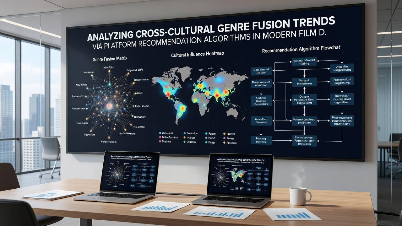 Data visualization graph showing genre fusion trends across global film distribution platforms in 2026