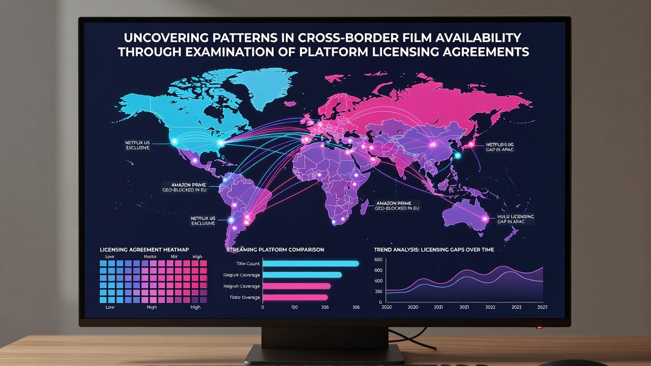 Analysis charts showing cross-border availability patterns for blockbuster titles on streaming platforms